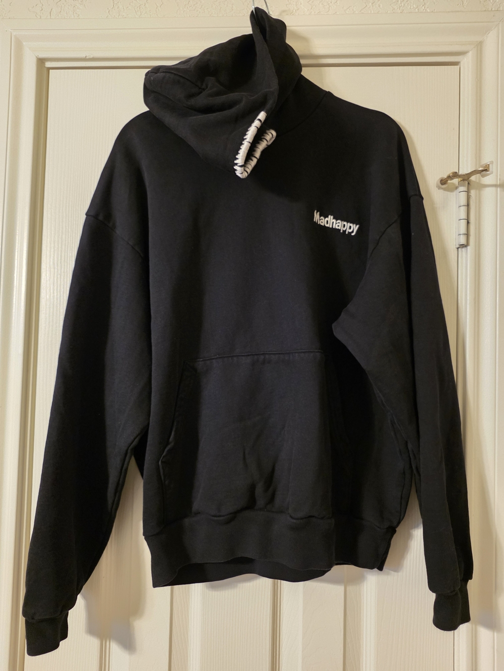 Madhappy Black Pullover Hoodie with White Logo
